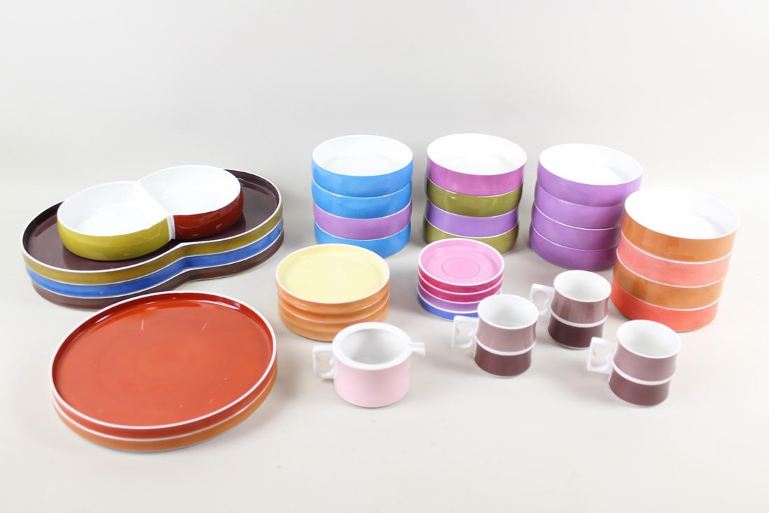 Lot of Block Chromatics Porcelain Dishes & Cups (1 of 20)