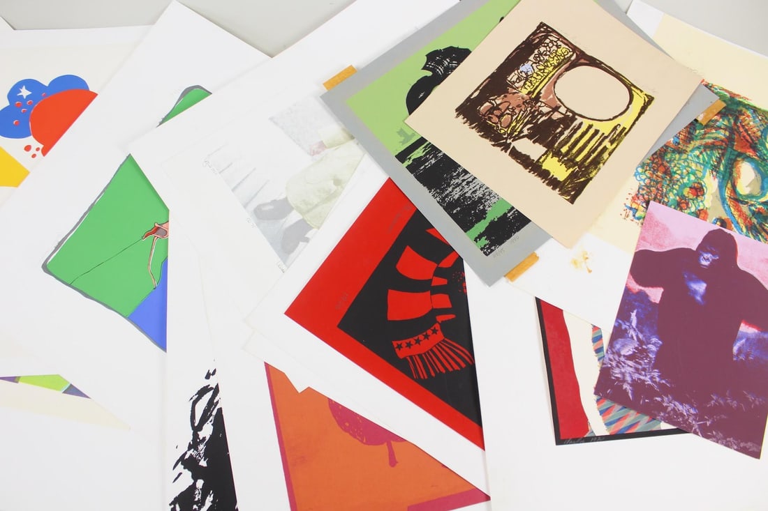 Box Set of RISD Silkscreen Portfolio Prints 1970 (1 of 17)