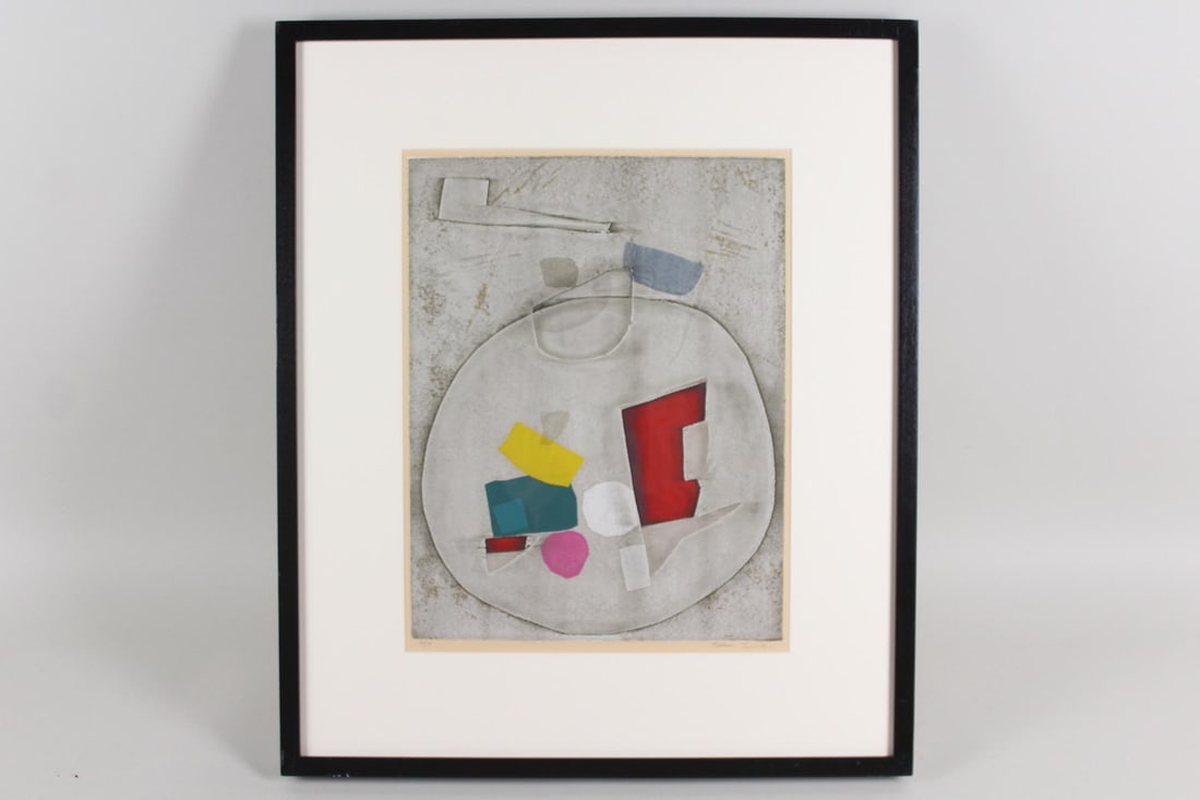 Noboru Tsurutani Abstract Screenprint "The Settlement" 1969 (1 of 12)