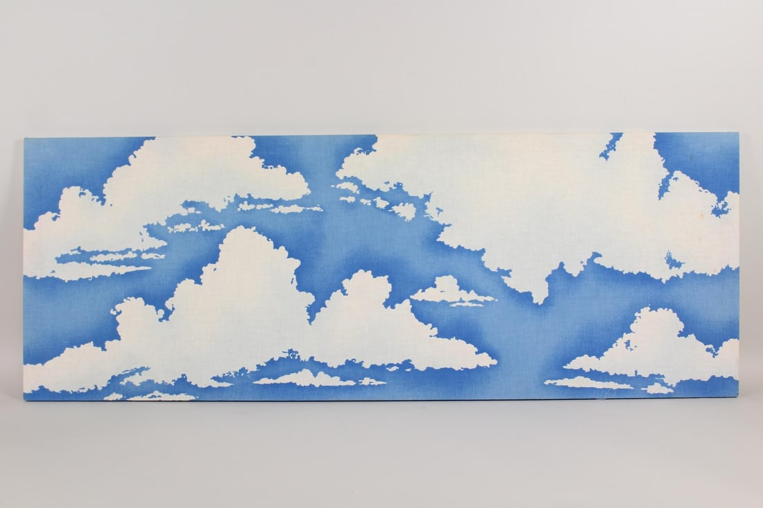 Mid-Century Modern Stottdesign Fabric Wall Art, "Sky" (1 of 9)