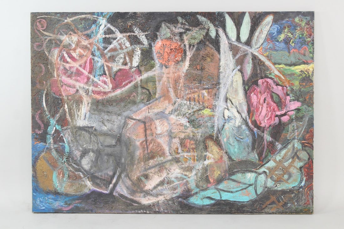 Large Robert Terry Abstract Painting 1984 (1 of 8)