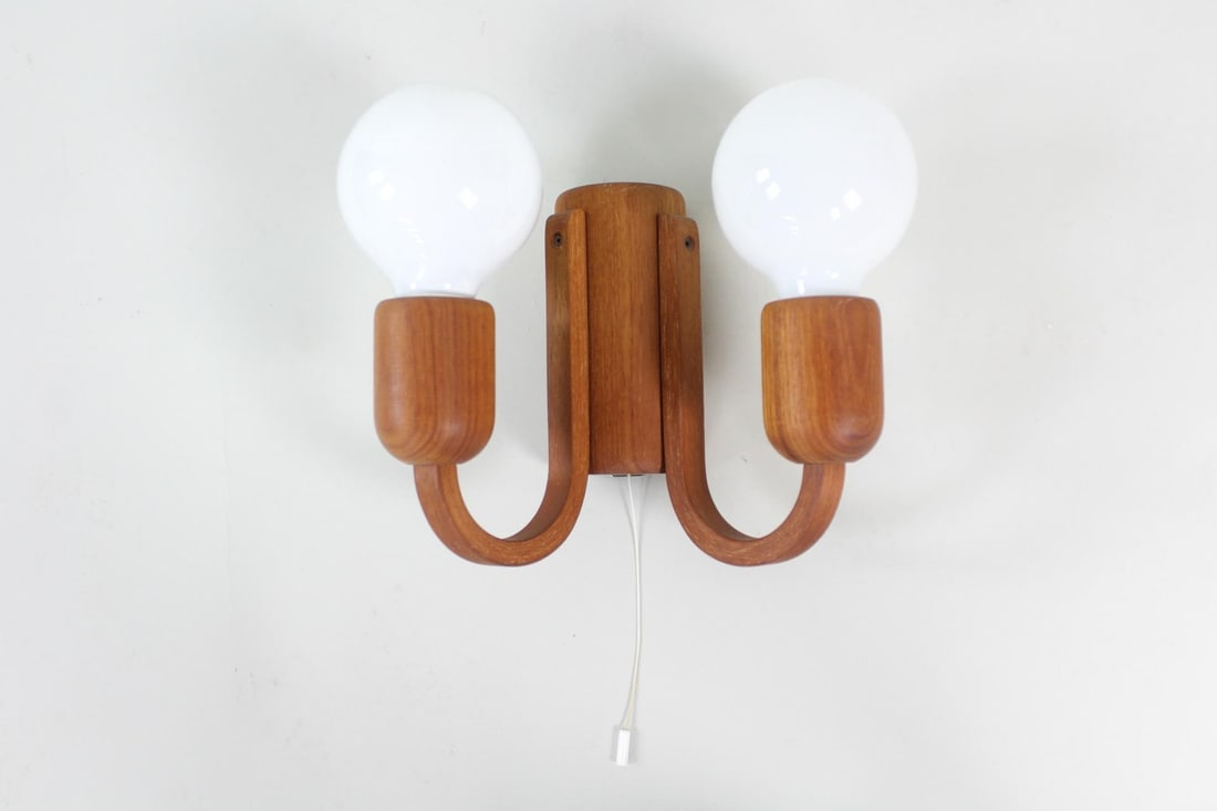 Danish Modern Domus Teak & Glass Wall Sconce (1 of 6)