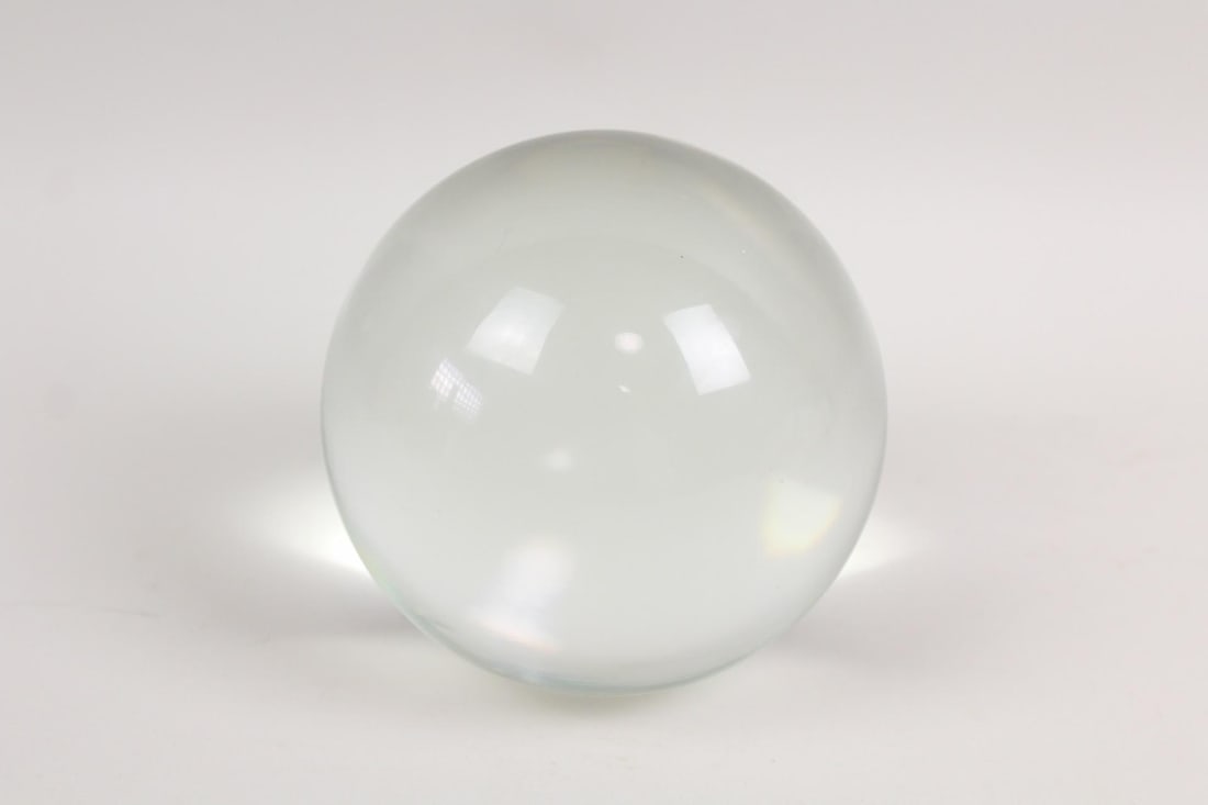 4.5 in Crystal Ball, Clear Glass Orb (1 of 6)