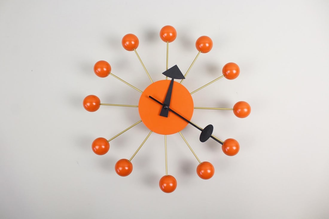 George Nelson by Vitra, Orange Ball Clock (1 of 7)