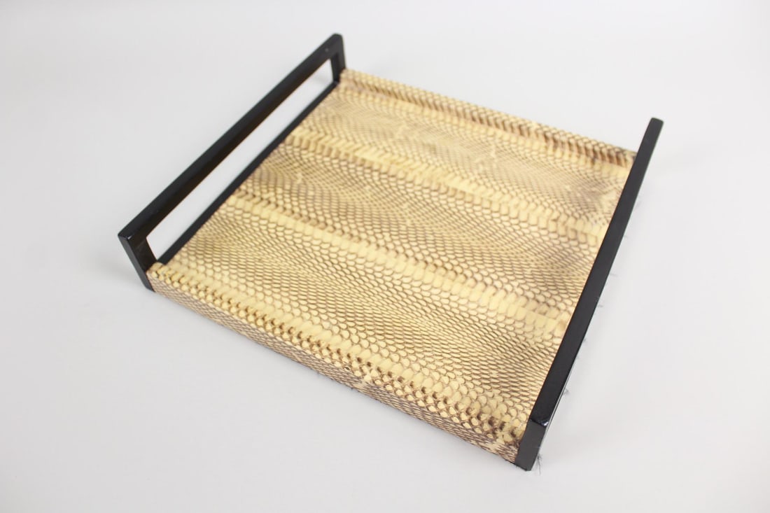 French Snakeskin & Wood Tray, R & Y Augousti Paris (1 of 8)