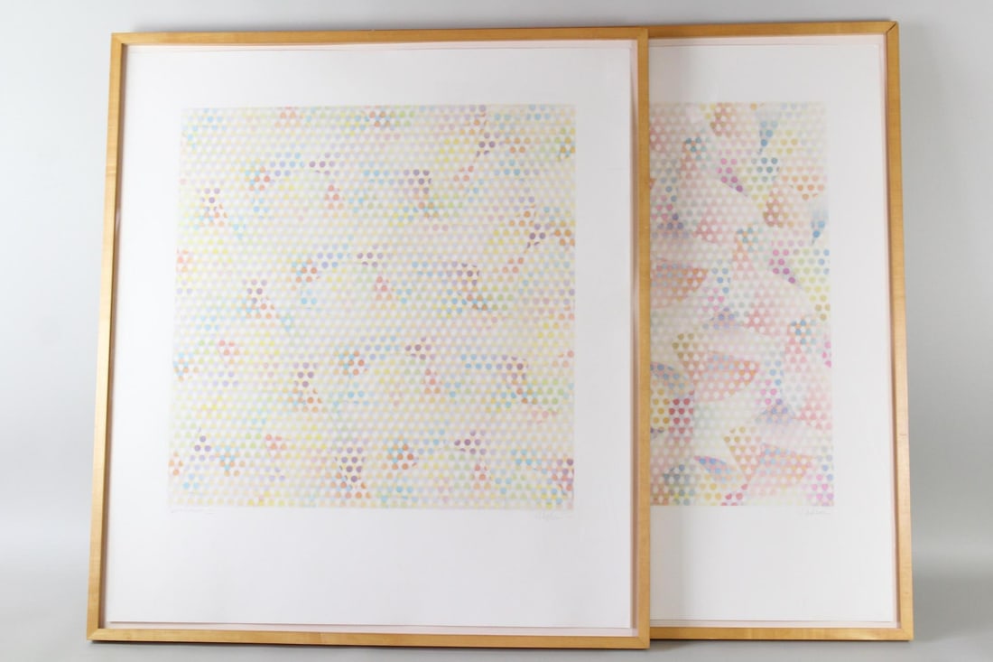 Pair of 2 Large Abstract Geometric Prints, J. Nelson (1 of 19)