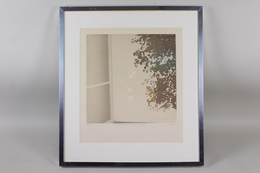 Modernist Etching of a Garden View from a Window, Jean Solomobre (1 of 13)