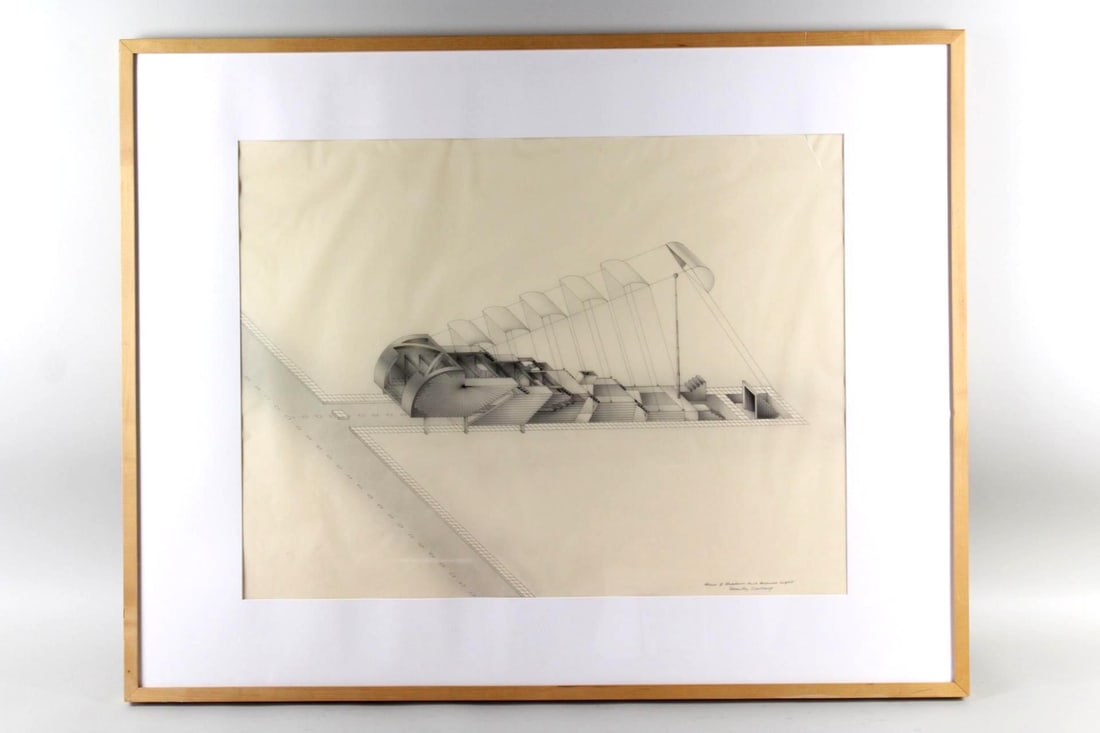 Stanley Saitowitz Contemporary Architectural Drawing on Mylar (1 of 12)