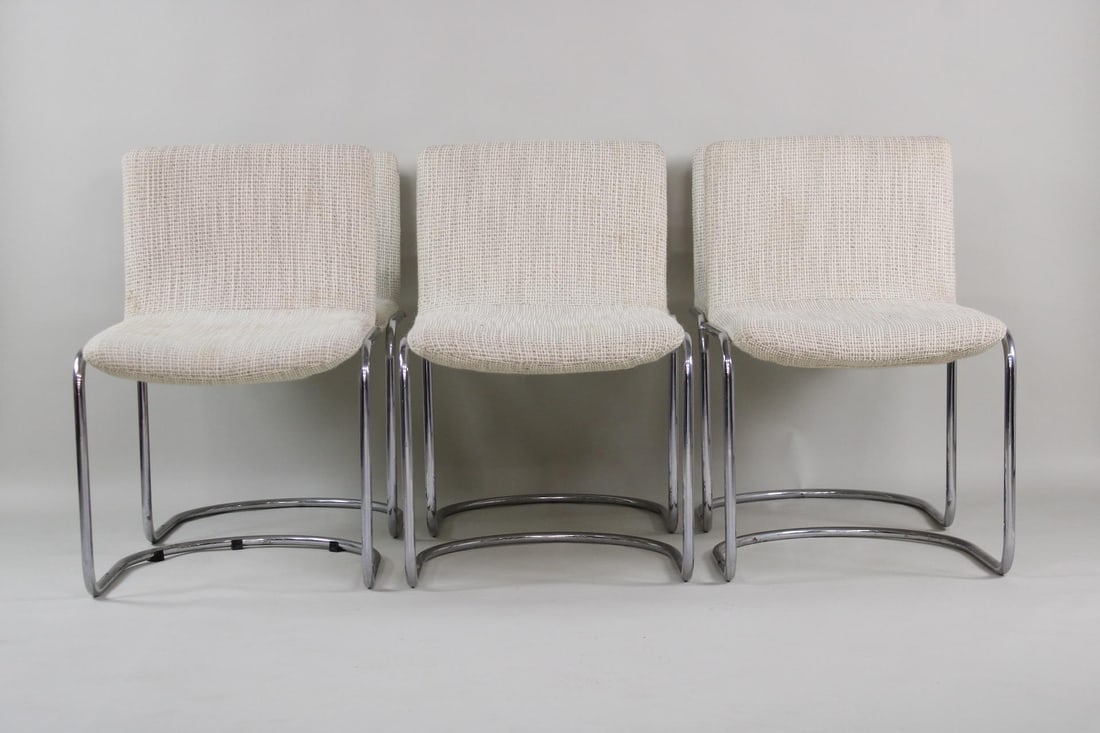 Set of 6 "Lens" Cantilevered Dining Chairs, Giovanni Offredi for Saporiti Italia (1 of 17)