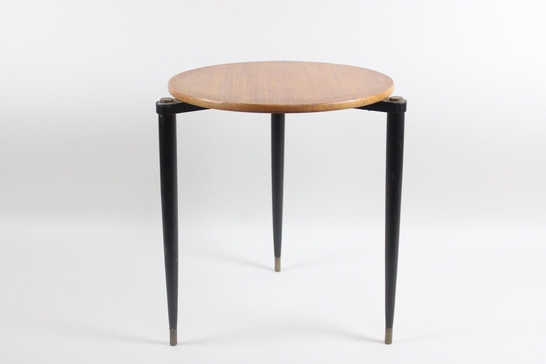 Mid-Century Modern Yamaguchi 3-Legged Side Table, Osvaldo Borsani Style (1 of 9)