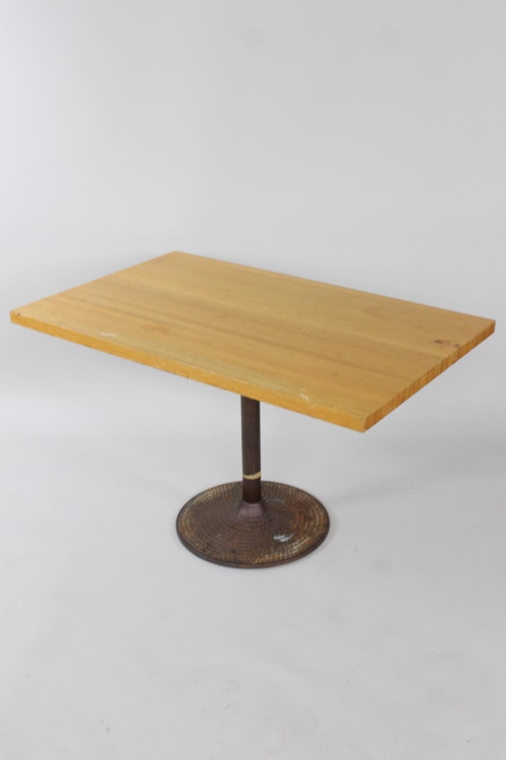 Butcher Block & Iron Table, Ilmari Tapiovaara for ICF Furniture, 3 of 3 (1 of 8)