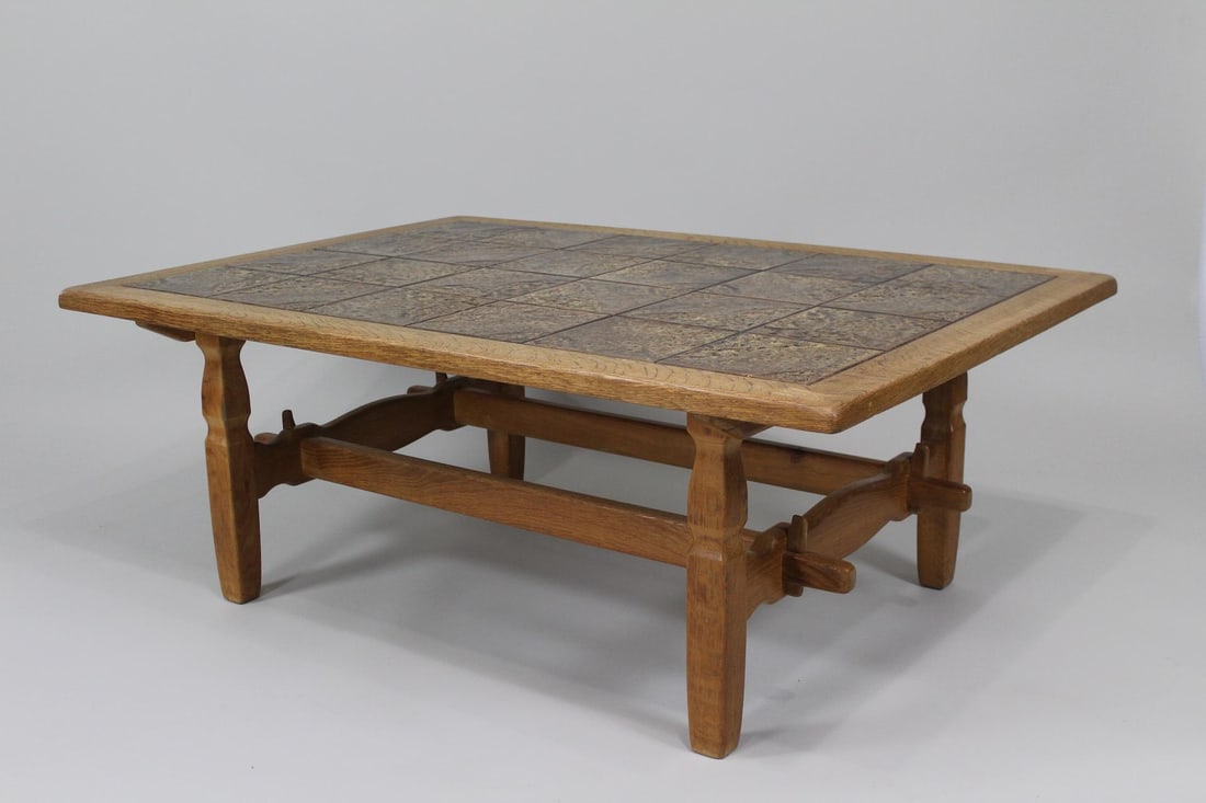 Mid-Century Danish Modern Wood & Tile Top Coffee Table (1 of 9)