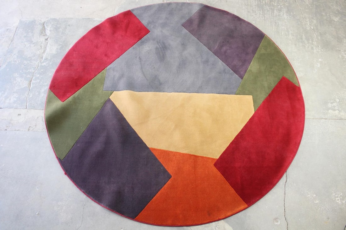 Postmodern 9.75-Foot Circular Andy Warhol Home Area Rug (1 of 9)
