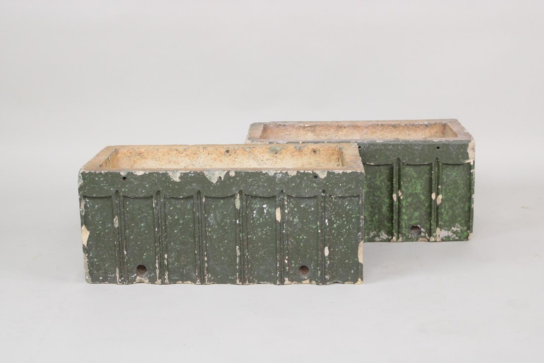 Pair of Arts & Crafts Terracotta Green Glazed Planters, 2 of 3 (1 of 5)