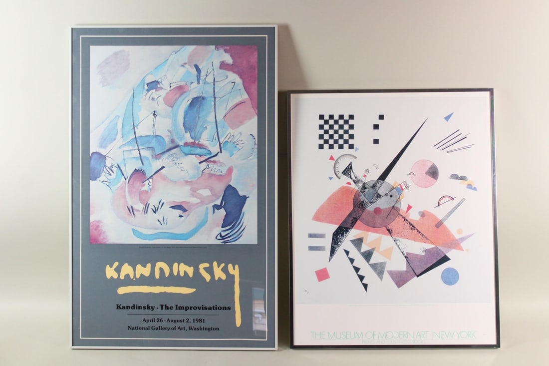 Pair of Framed Kandinsky Museum Posters, National Gallery & MOMA (1 of 14)