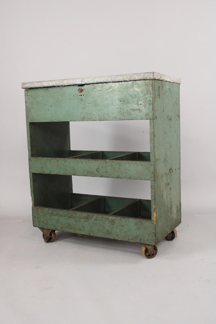 Industrial Wood & Metal Utility Tool Cart (1 of 12)