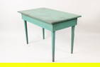 Primitive Green Painted Wooden Farm Table