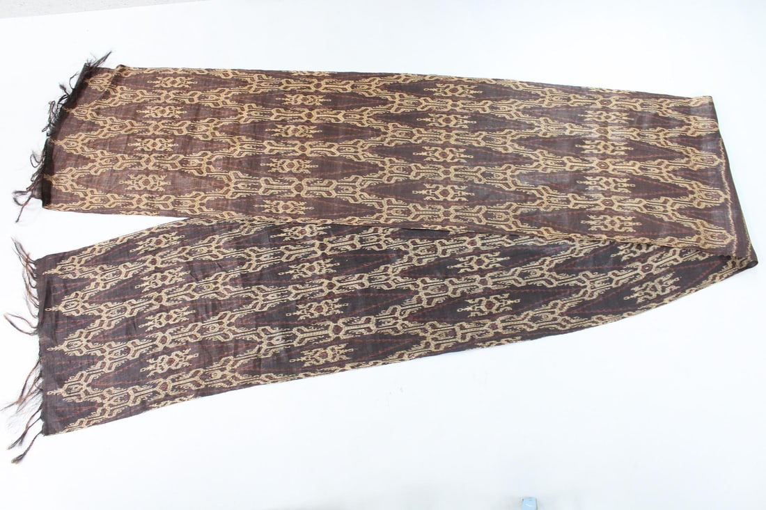 20-Foot Roll of Patterned African Kuba Cloth, Ceremonial Skirt (1 of 7)