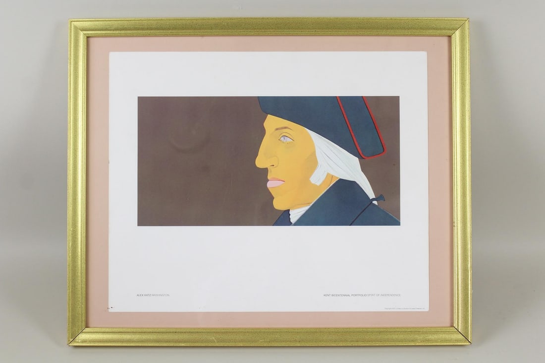 Framed Alex Katz "Washington" Print, Kent Bicentennial Portfolio 1975 (1 of 9)