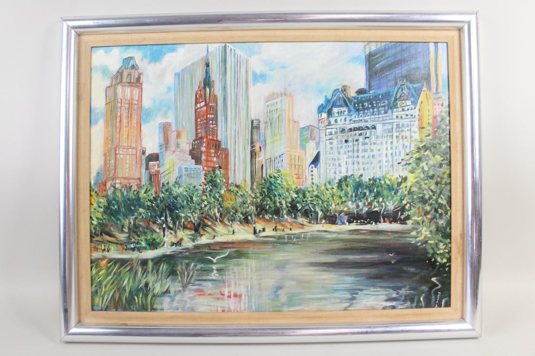 Impressionistic Painting of Central Park & Plaza Hotel, NYC (1 of 9)