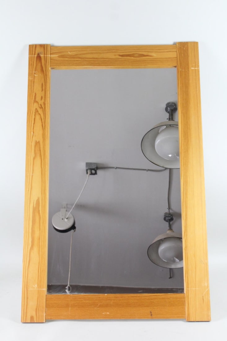 Large Mirror with Pine Frame, Minimalist (1 of 7)