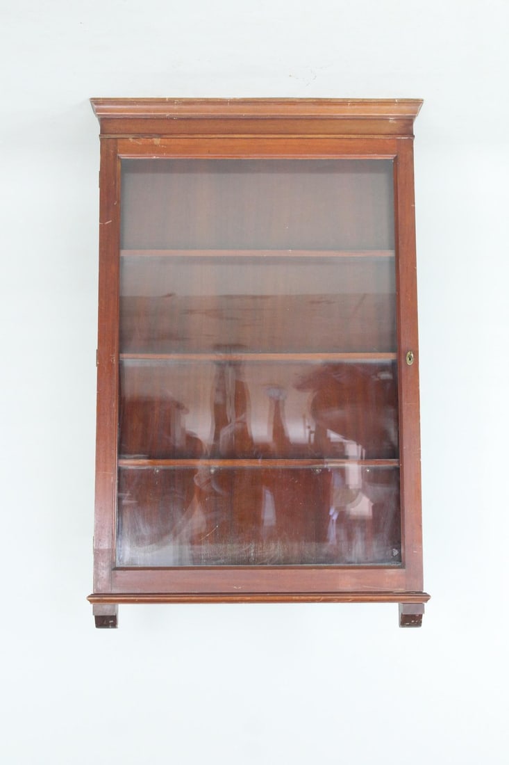 Wall Glass Front Curio Cabinet, Display Case (1 of 9)