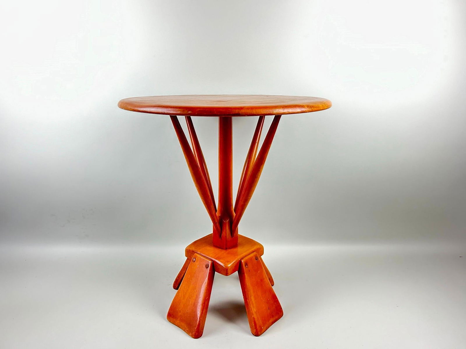 Mid-Century Modern Wooden Side Table, Herman De Vries Style (1 of 8)
