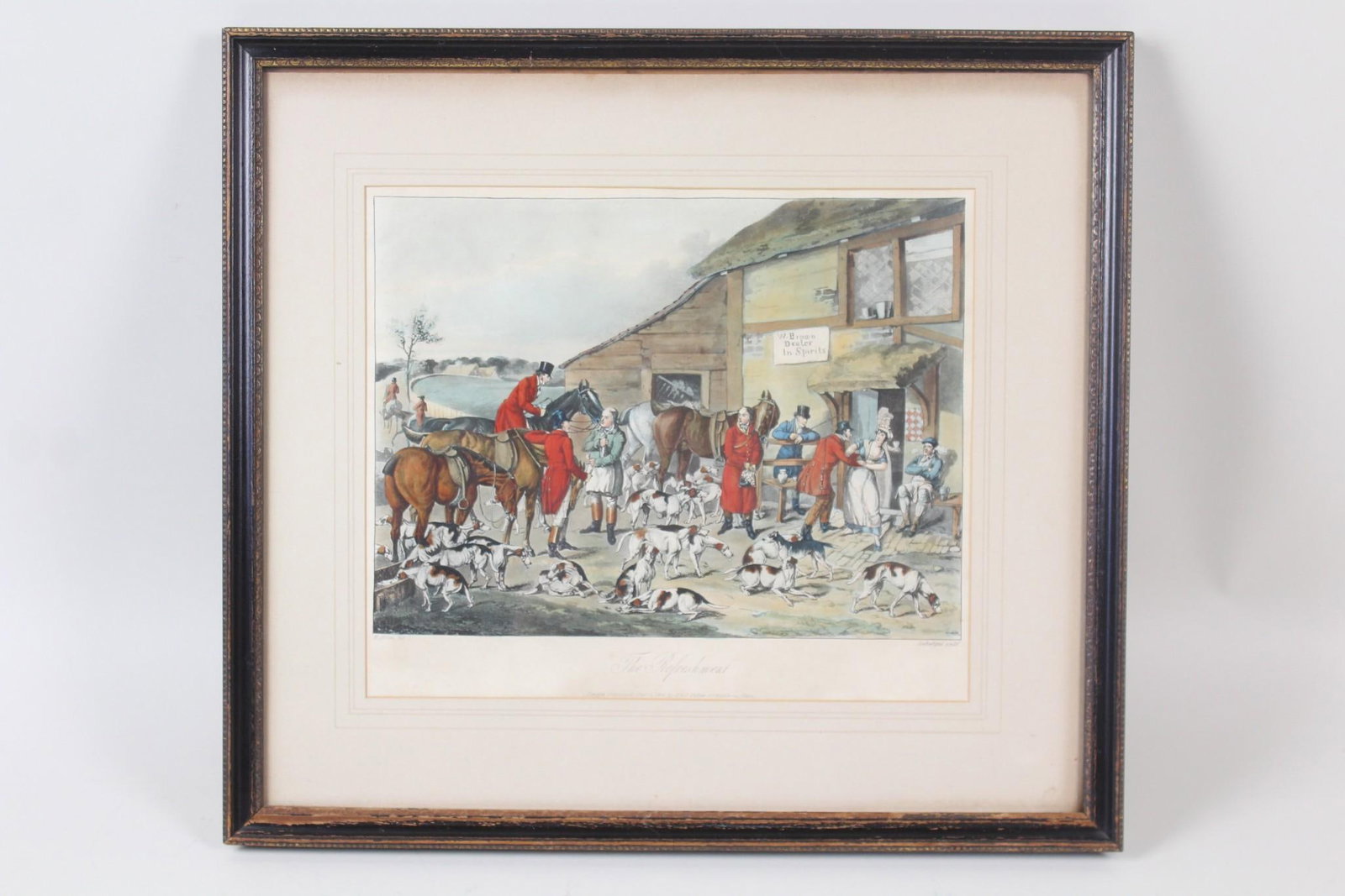 Thomas Sutherland Fox Hunt Engraving "The Refreshment" 1818 (1 of 12)