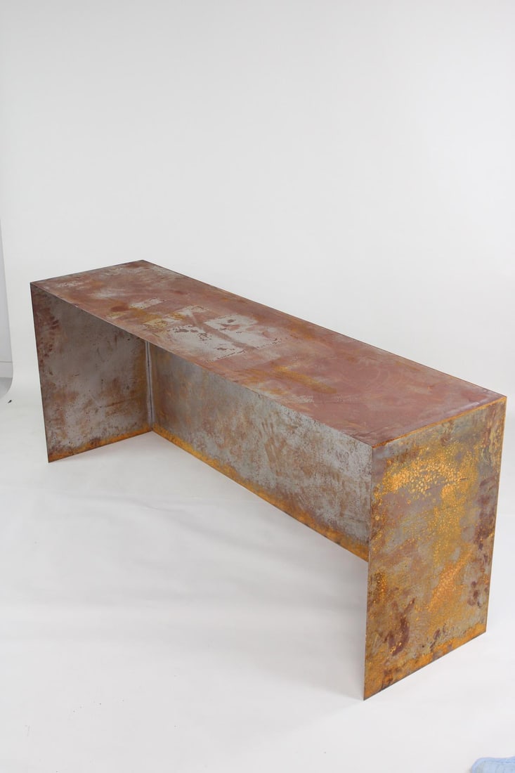 Industrial Minimalist Large Steel Metal Console Table or Counter (1 of 7)