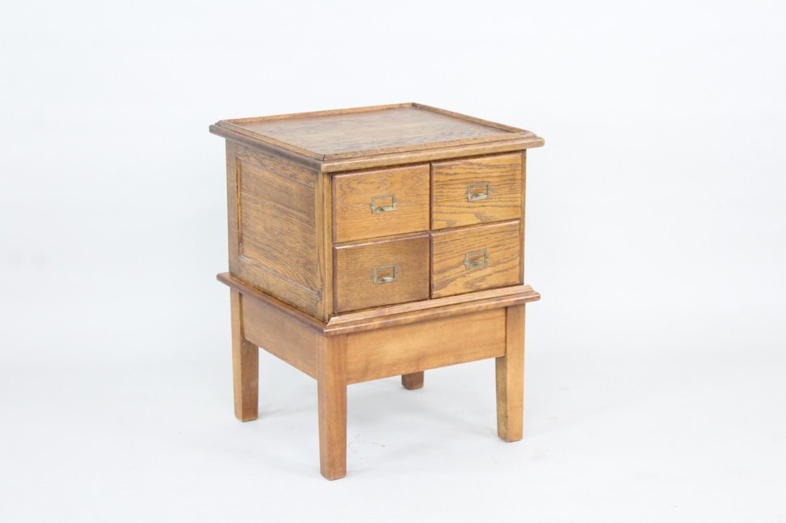 Stacking Card Catalog Filing Cabinet Oak Multidrawer (1 of 6)