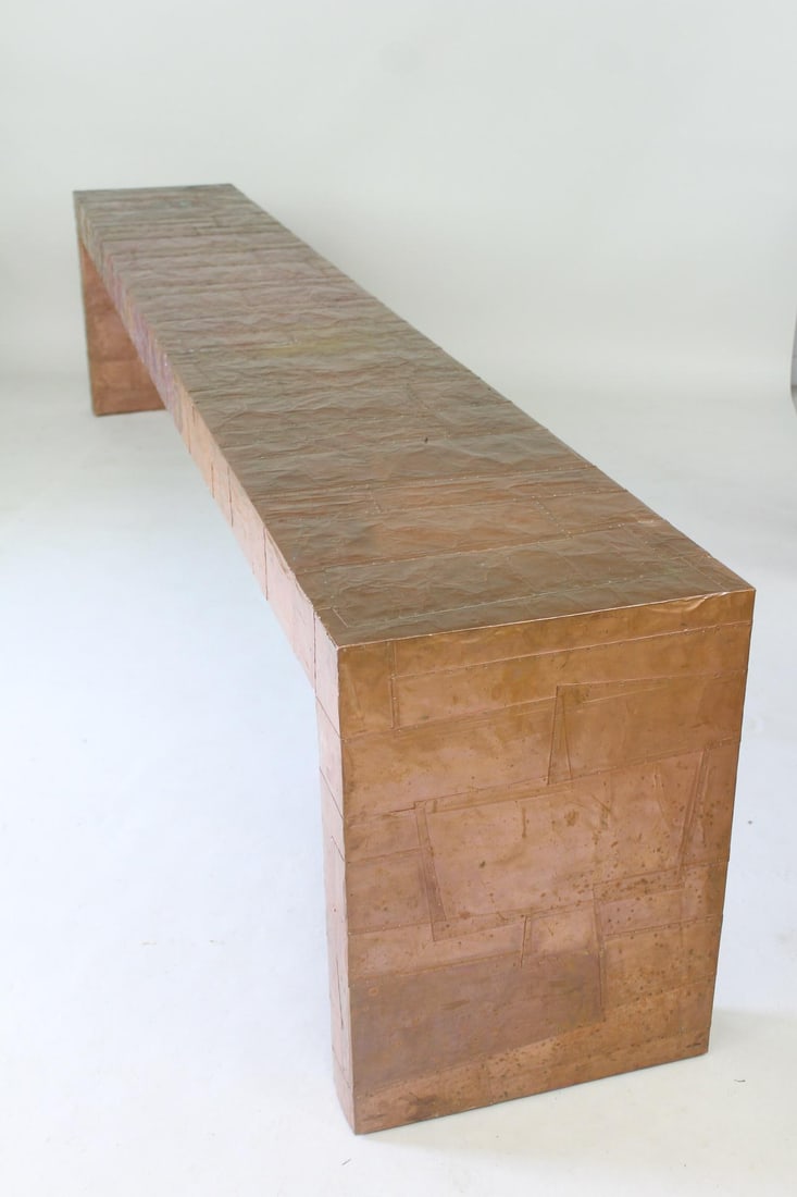 10-Foot Hammered Copper Console Table (1 of 8)