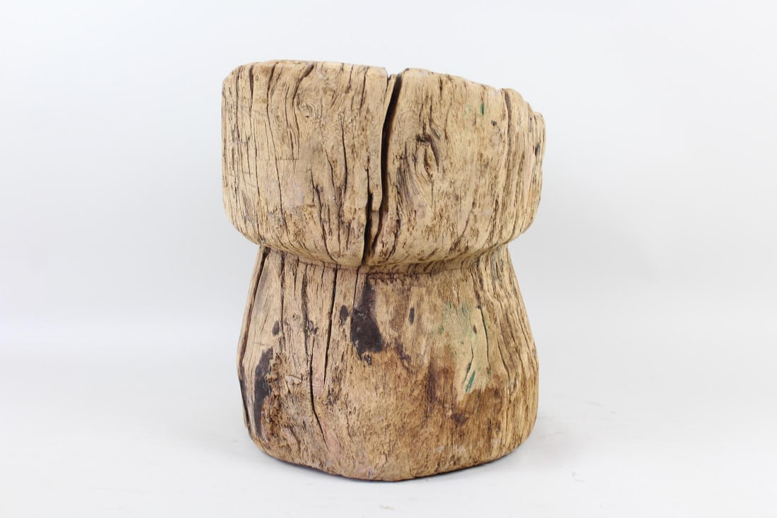 Primitive Industrial Wood Mortar Planter, 3 of 5 (1 of 7)