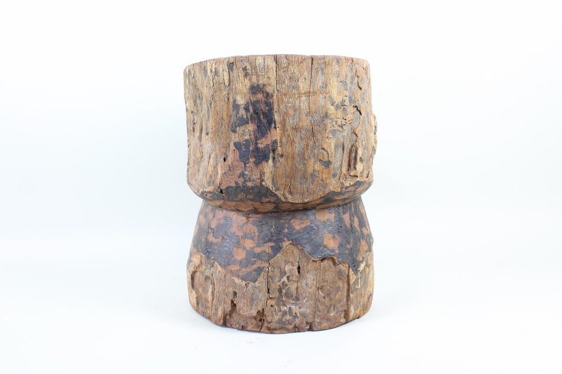 Primitive Industrial Wood Mortar Planter, 4 of 5 (1 of 8)