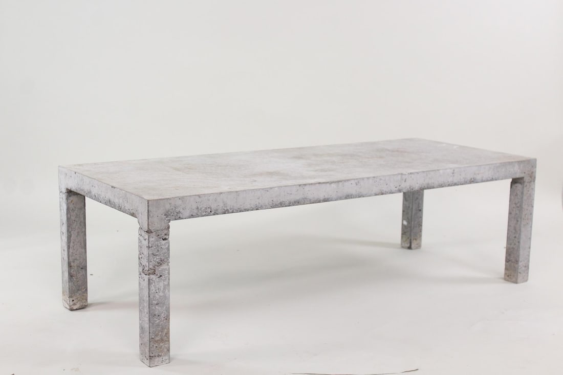 Minimalist Concrete Coffee Table, Indoor Outdoor Cubist (1 of 11)
