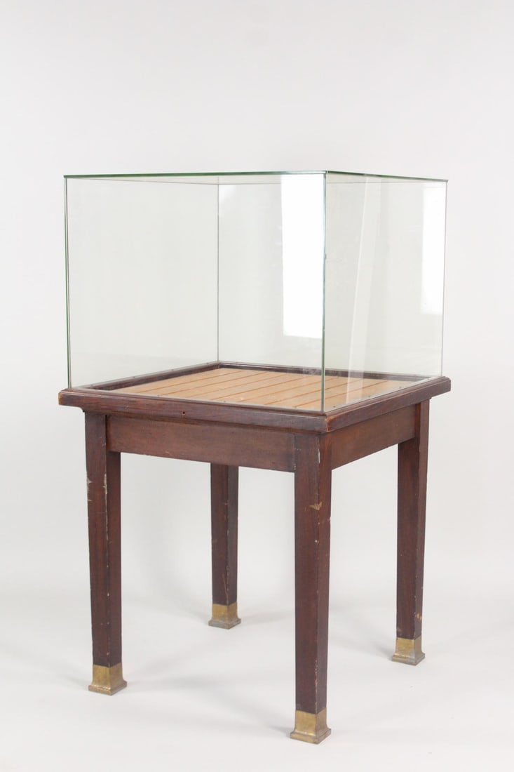 Wood & Brass Museum Showcase Display Cabinet (1 of 8)