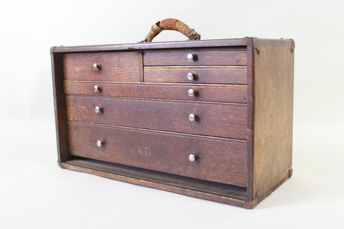 Antique Wood Machinist Tool Chest, National Cabinet Co. (1 of 11)