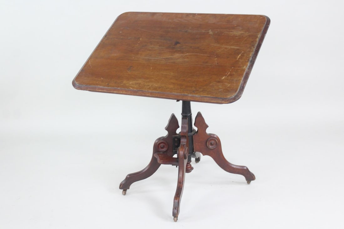 Antique Victorian Wood Adjustable Drafting Table (1 of 7)