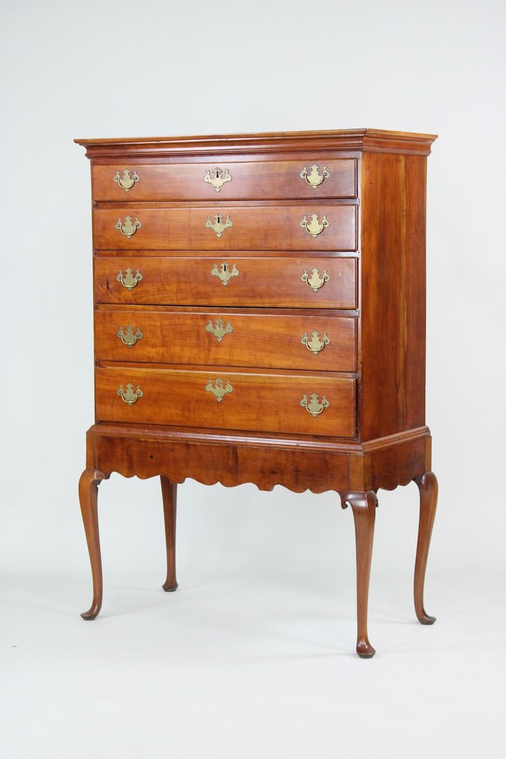 Queen Anne Highboy Chest of Drawers (1 of 11)