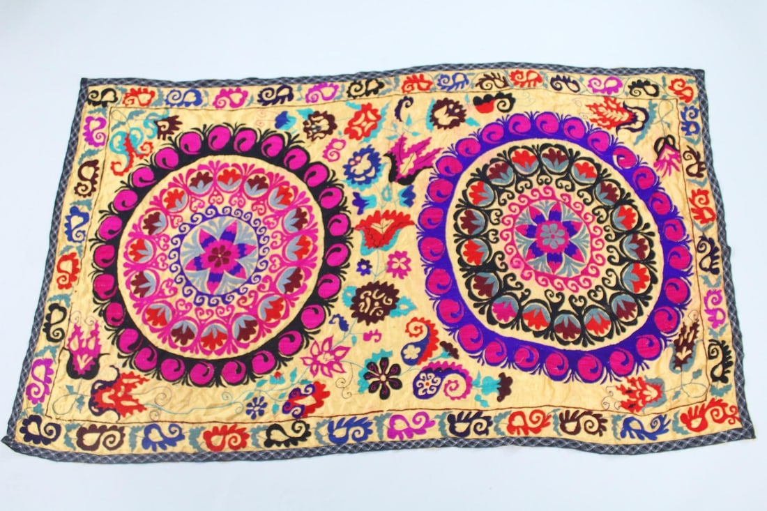 8-Foot Embroidered Suzani Textile, 1 of 5 (1 of 11)