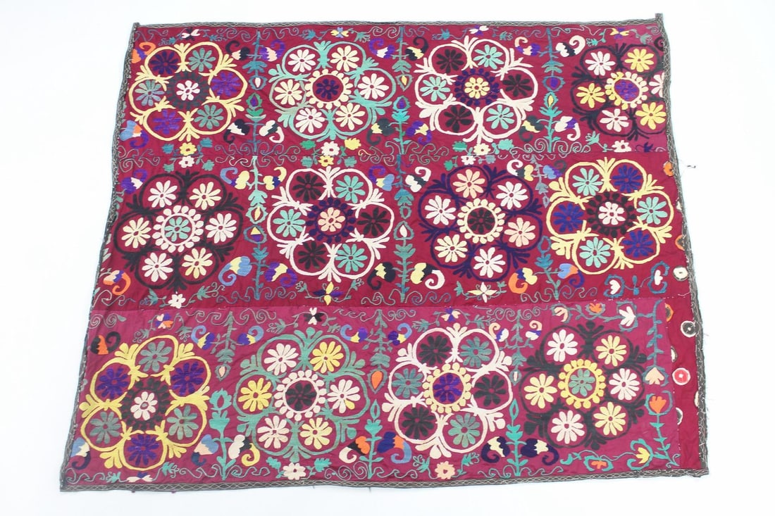 6-Foot Embroidered Suzani Textile, 2 of 5 (1 of 9)