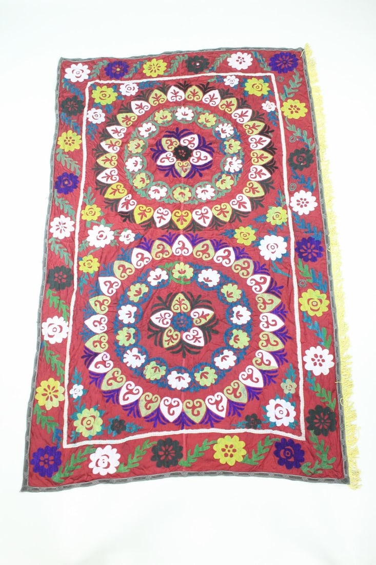 8-Foot Embroidered Suzani Textile, 5 of 5 (1 of 11)
