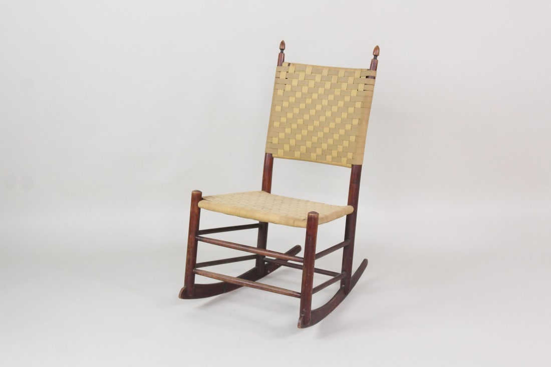 Shaker Wood & Woven Seat Rocking Chair (1 of 11)