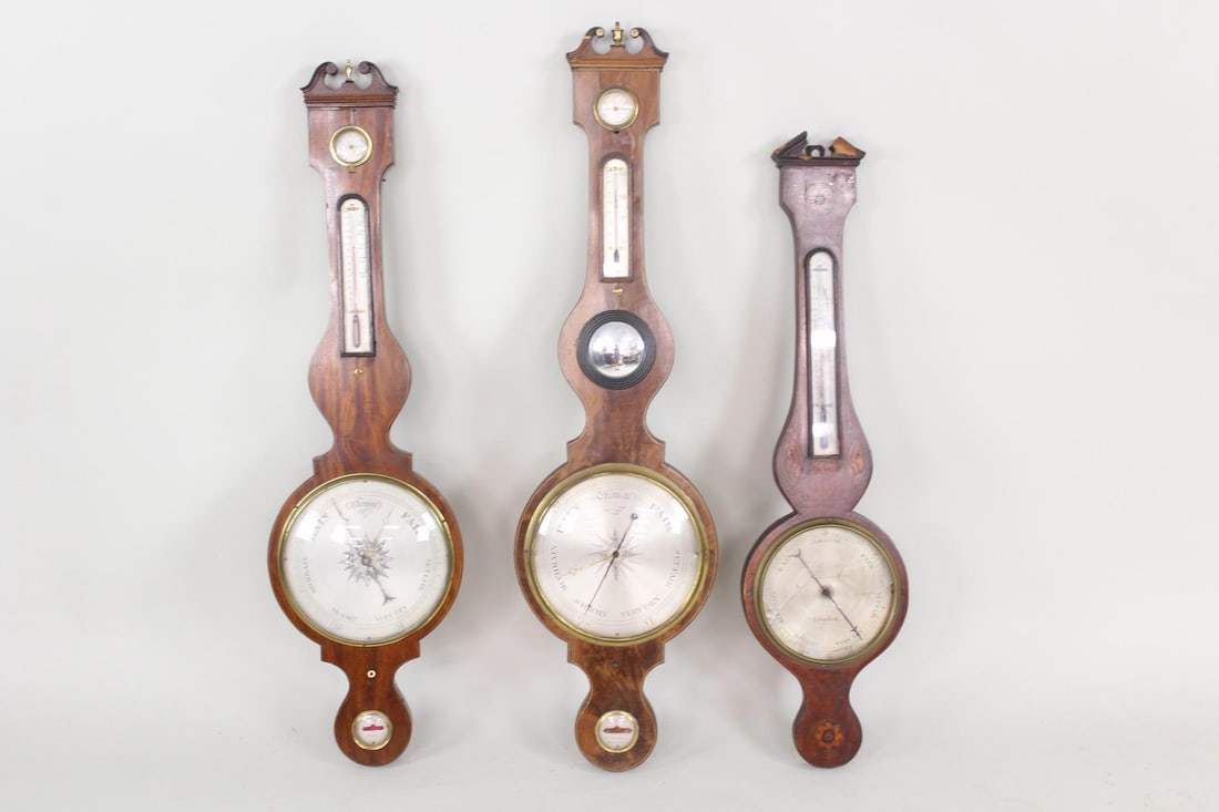 Lot of 3 Georgian Banjo Style Barometers, G. Soldini (1 of 16)