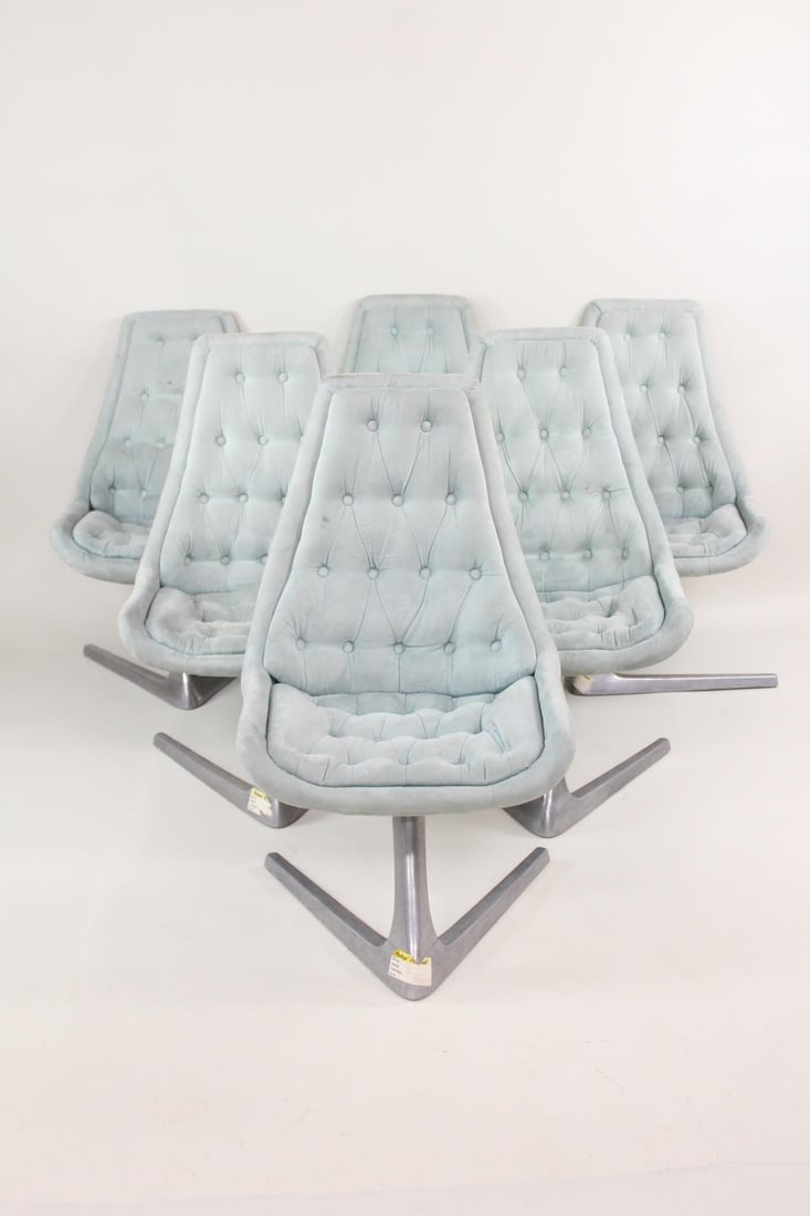 Set of 6 Sculpta 'Star Trek' Chairs, Chromcraft (1 of 16)