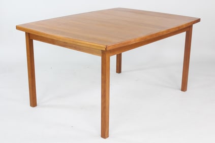 Mid-Century Modern Teak Dining Table with Leaves