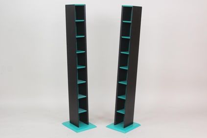 Pair of Memphis Style Postmodern CD Racks