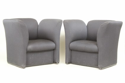 Pair of Postmodern Club Lounge Chairs