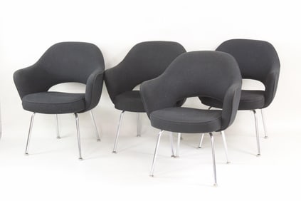 Set of 4 Mid-Century Modern Saarinen Knoll Executive Armchairs, 1 of 4
