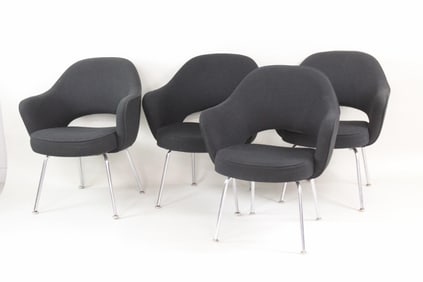 Set of 4 Mid-Century Modern Saarinen Knoll Executive Armchairs, 2 of 4