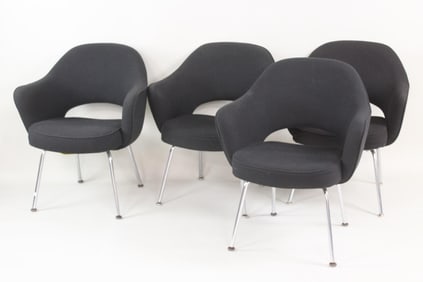 Set of 4 Mid-Century Modern Saarinen Knoll Executive Armchairs, 3 of 4